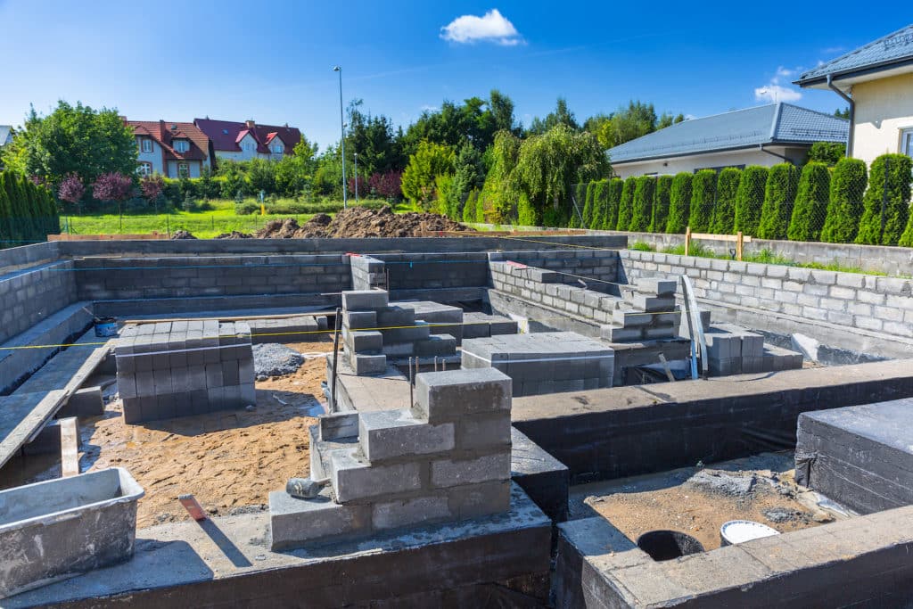common foundation types concrete blocks
