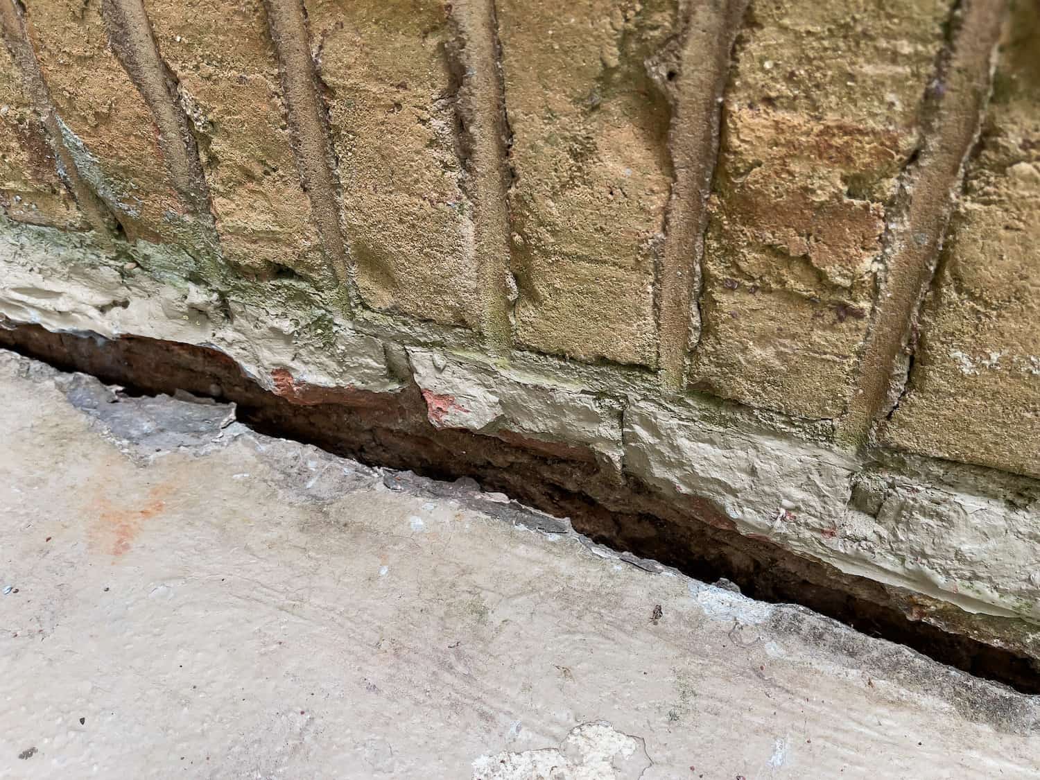 concrete sinking foundation